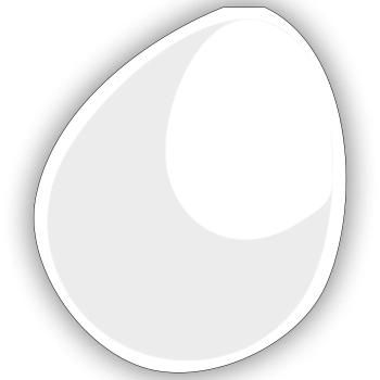 EGG - Sticker taille S (10 x 10 cm) - blanc mat - Devant