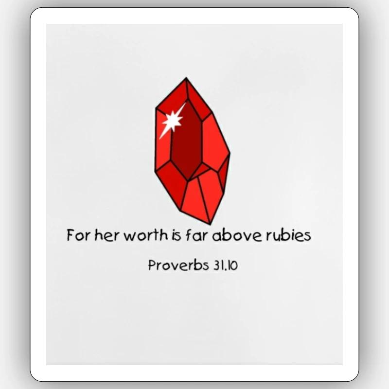 1 rubies Sticker size S (10 x 10 cm)