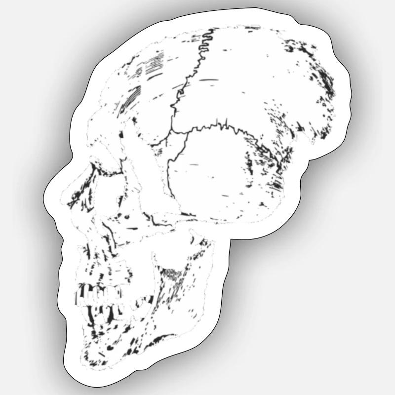 Crâne design Sticker taille S (10 x 10 cm)