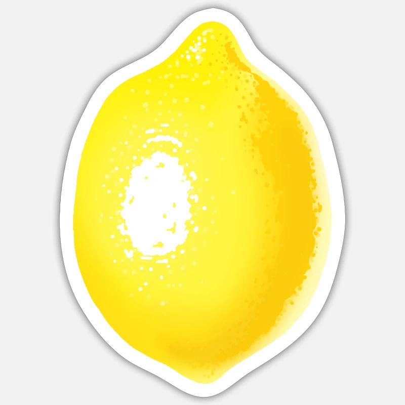 Citron - Sticker taille S (10 x 10 cm) - blanc mat