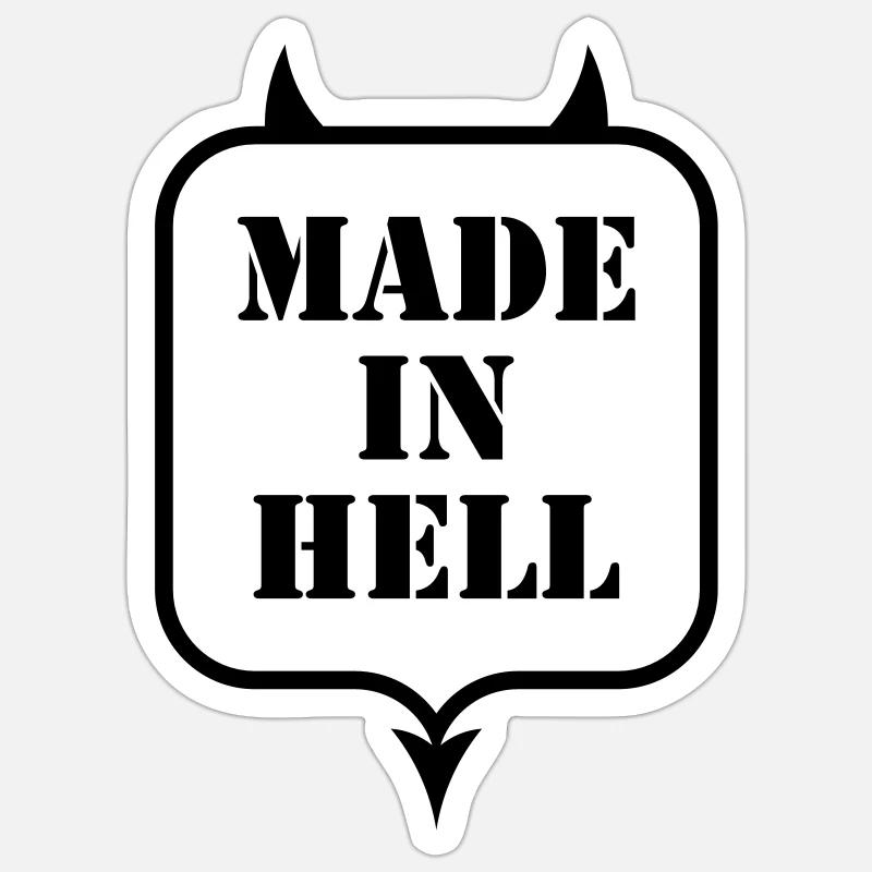 MADE IN HELL Sticker size S (10 x 10 cm)