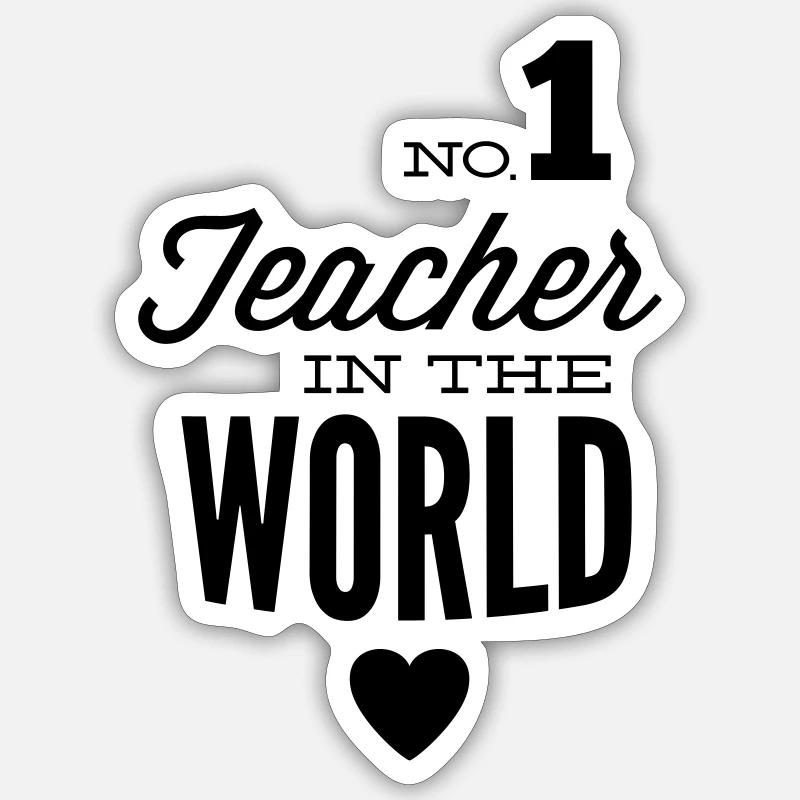 Bester Lehrer der Welt Sticker Größe S (10 x 10 cm)