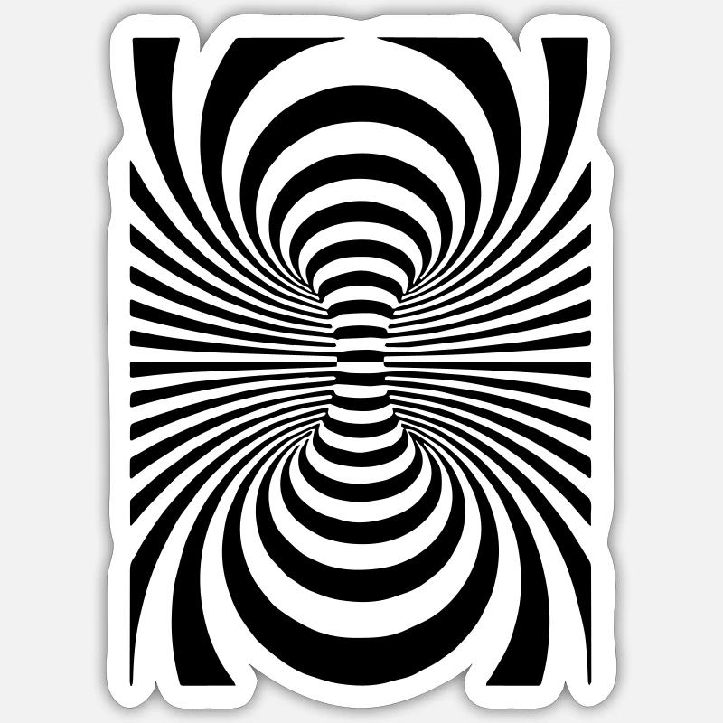 Coole Kunst,Kunst,Art,Design,Kreise, - Sticker Größe S (10 x 10 cm) - Mattweiß