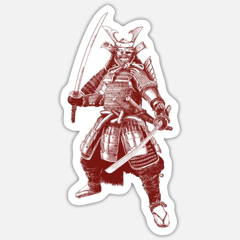 Samurai Sticker size S (10 x 10 cm)