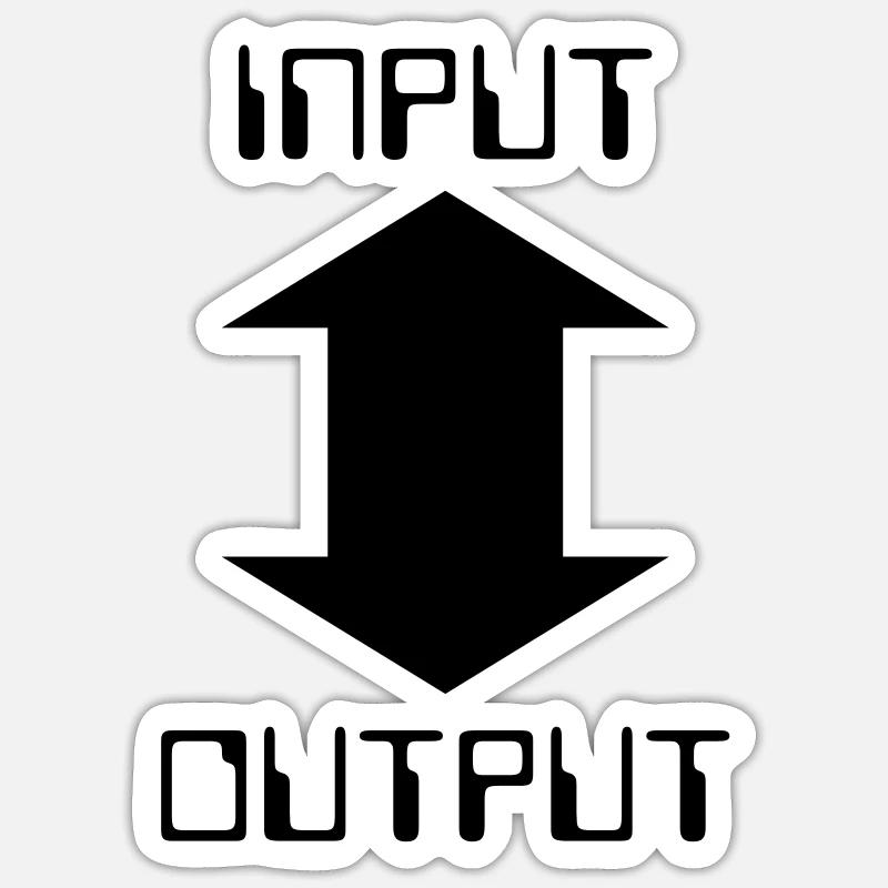 input-output - Sticker Größe S (10 x 10 cm) - Mattweiß