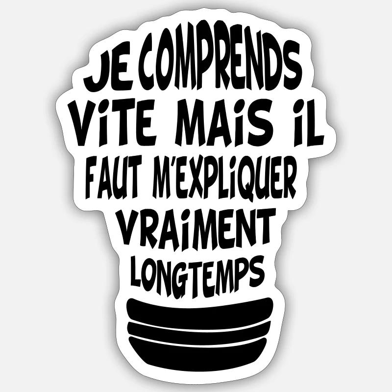 Je comprends vite Sticker size S (10 x 10 cm)