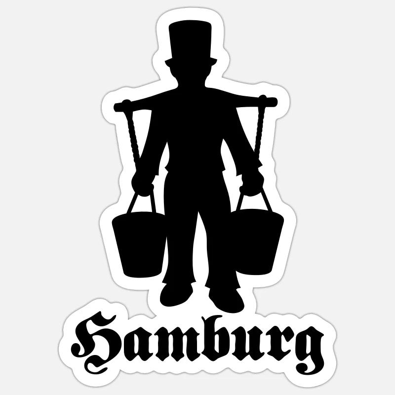 Hummel Amburgo 1c - Sticker formato S (10 x 10 cm) - bianco opaco