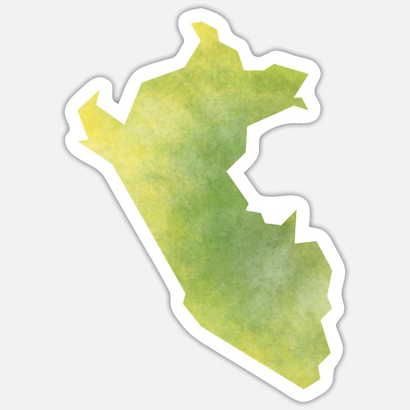 Peru - Sticker size S (10 x 10 cm) - white matte