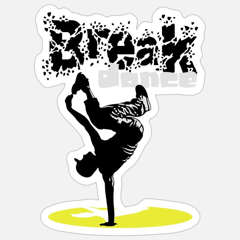 Breakdance flex - Sticker Größe S (10 x 10 cm) - Mattweiß