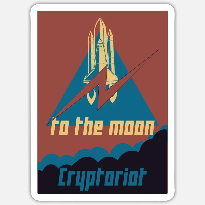 Cryptoriot - Sticker taille S (10 x 10 cm) - blanc mat