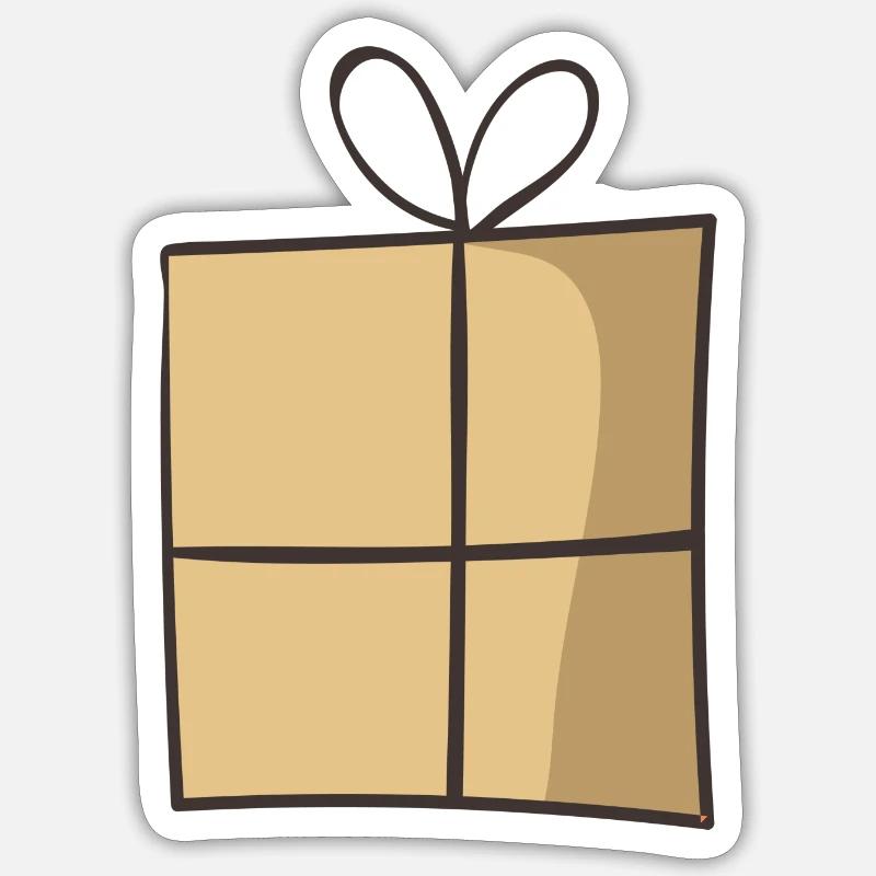 present 3 - Sticker taille S (10 x 10 cm) - blanc mat