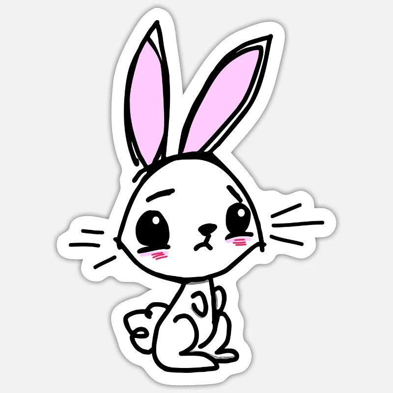 Small rabbit Sticker size S (10 x 10 cm)