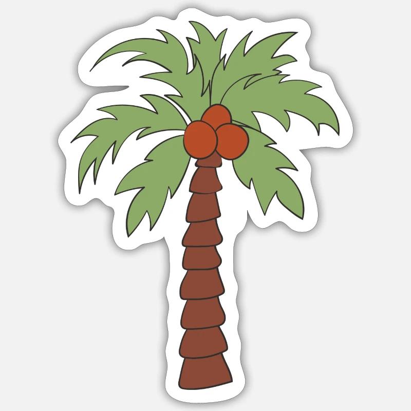 Palm tree Sticker size S (10 x 10 cm)