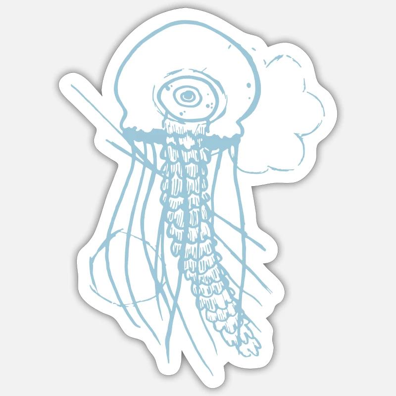 jellyfish - Sticker size S (10 x 10 cm) - white matte