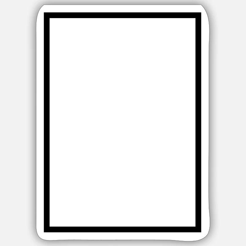 Mathématiques - icône rectangle - Sticker taille S (10 x 10 cm) - blanc mat