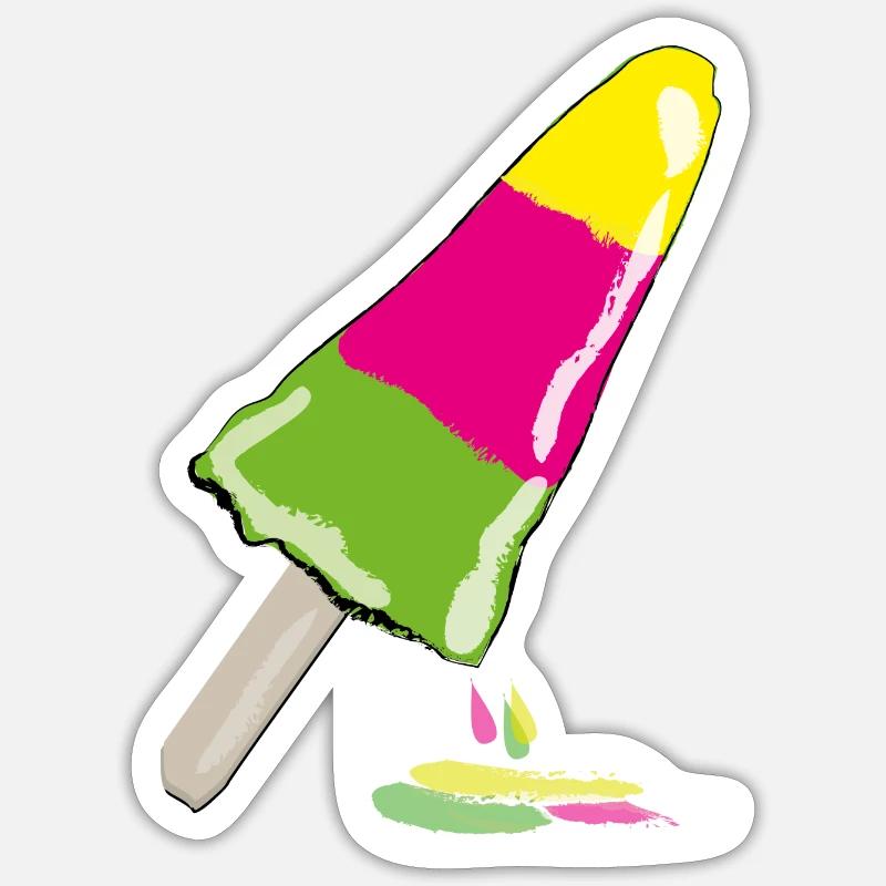Popsicles - Sticker size S (10 x 10 cm) - white matte