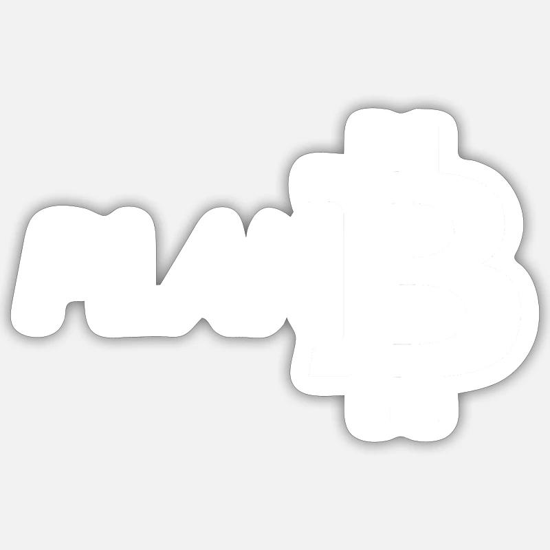 Bitcoin - Sticker Größe S (10 x 10 cm) - Mattweiß