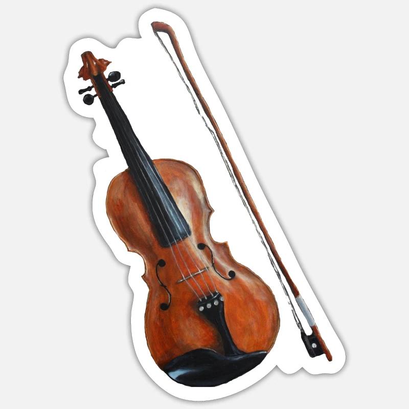 Fiddle - Sticker size S (10 x 10 cm) - white matte