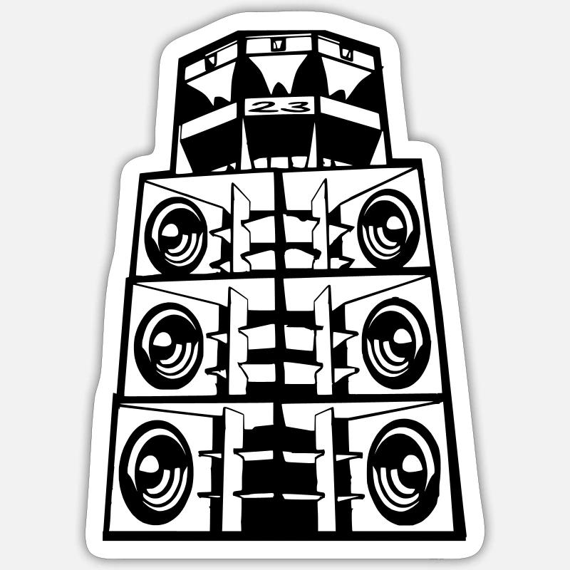 Soundsystem 23 Sticker Größe S (10 x 10 cm)