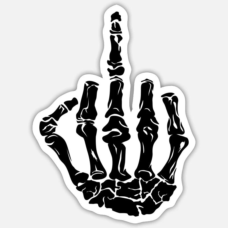 Mittelfinger Sticker Größe S (10 x 10 cm)