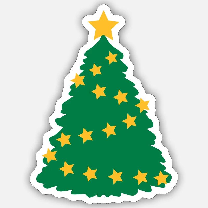 Christmas tree - Sticker size S (10 x 10 cm) - white matte