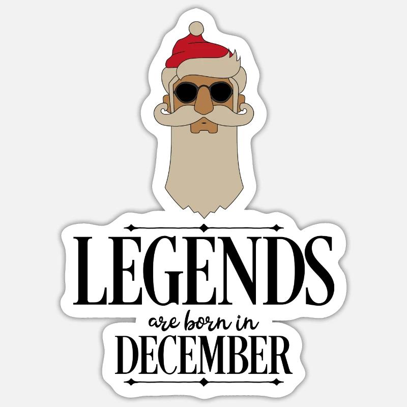 Mois de naissance décembre Sticker taille S (10 x 10 cm)