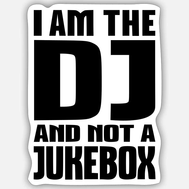 DJ Jukebox - Sticker size S (10 x 10 cm) - white matte