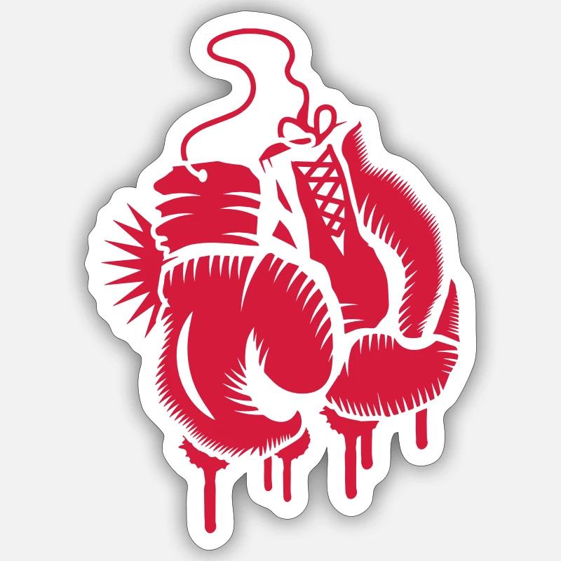 Boxhandschuhe Sticker Größe S (10 x 10 cm)