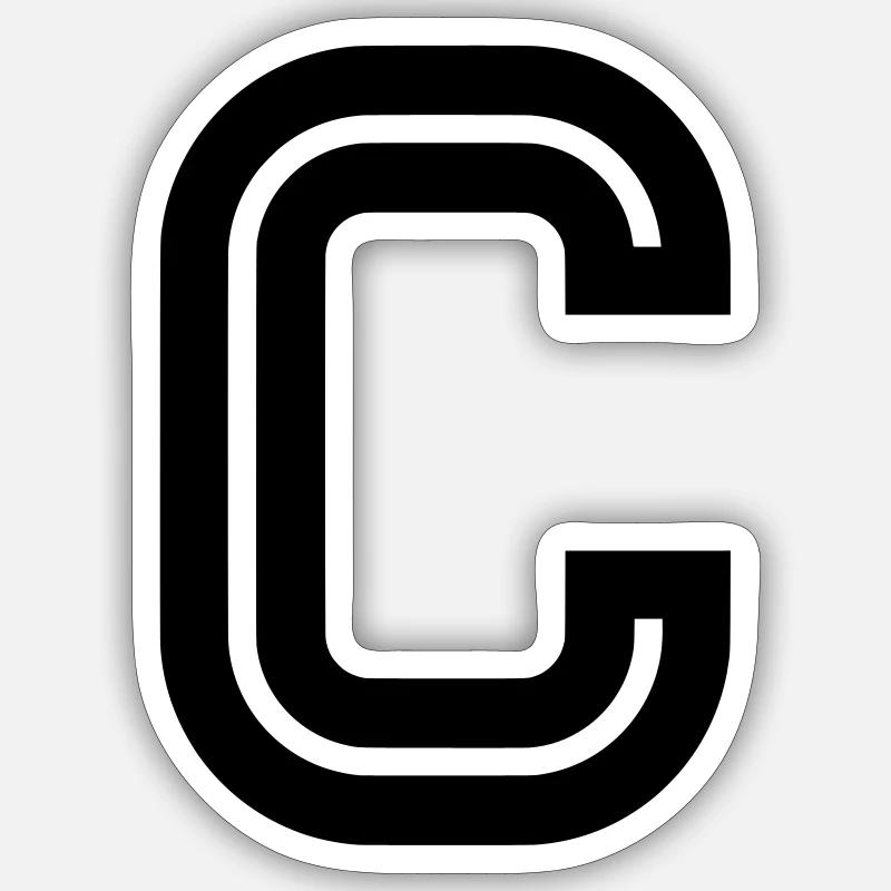 C - Sticker Größe S (10 x 10 cm) - Mattweiß