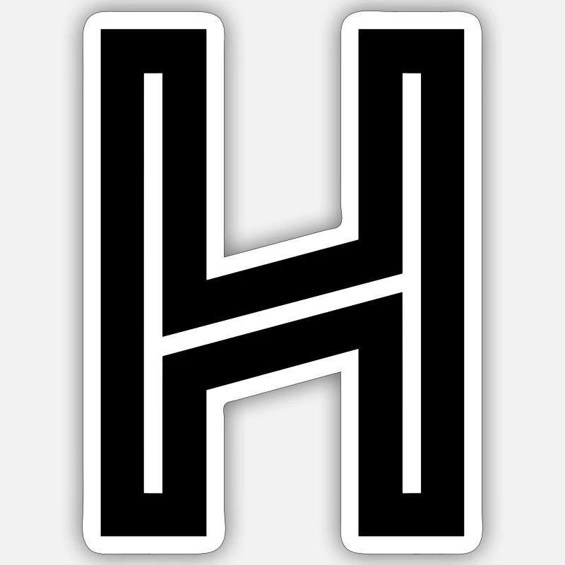 H Sticker taille S (10 x 10 cm)
