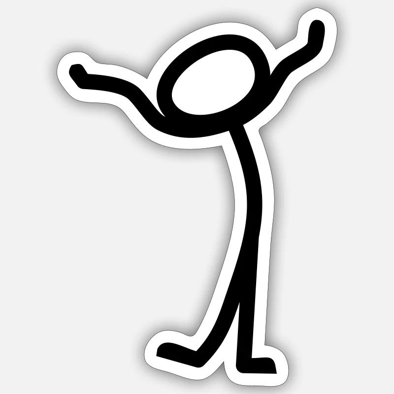 comique - Sticker taille S (10 x 10 cm) - blanc mat