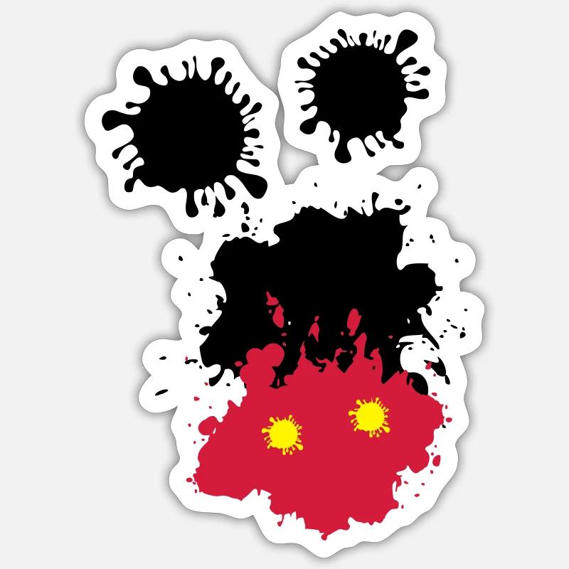 Mouse spots - Sticker size S (10 x 10 cm) - white matte