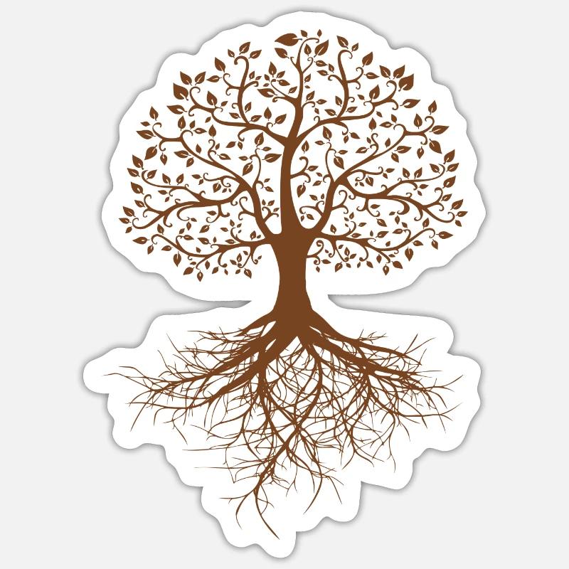 Tree - Sticker size S (10 x 10 cm) - white matte