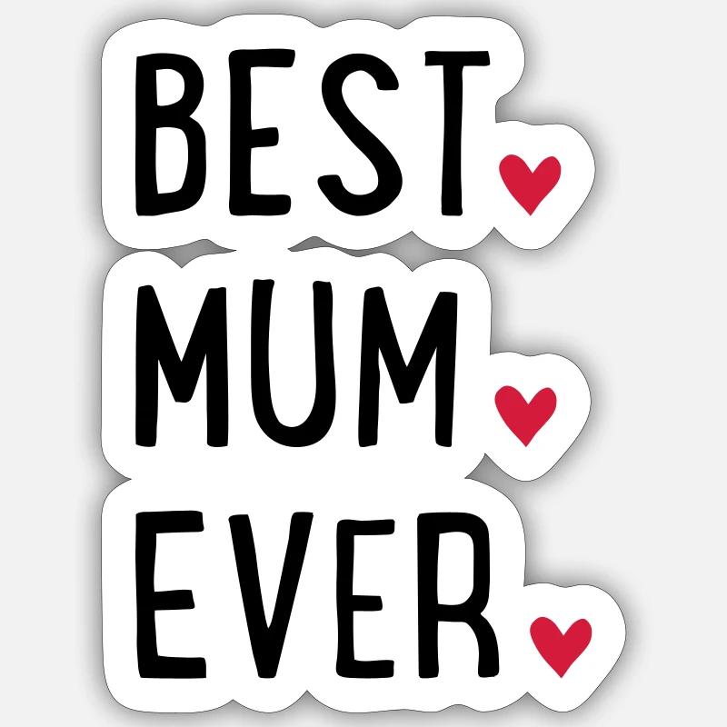 Best Mom - Sticker size S (10 x 10 cm) - white matte