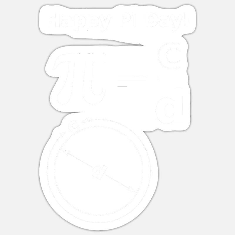 Math Pi - Sticker size S (10 x 10 cm) - white matte