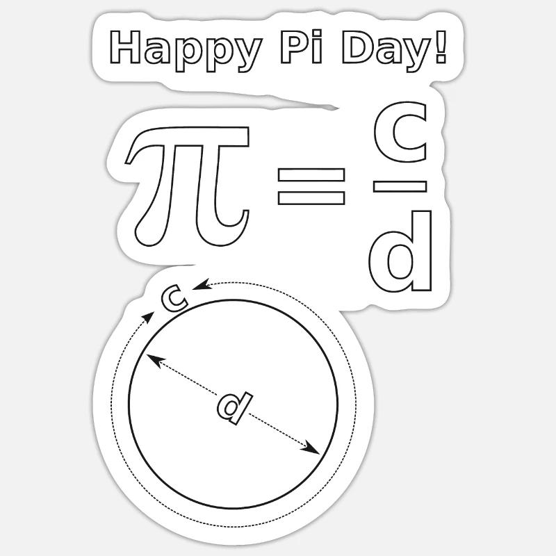 Math Pi Day Sticker size S (10 x 10 cm)