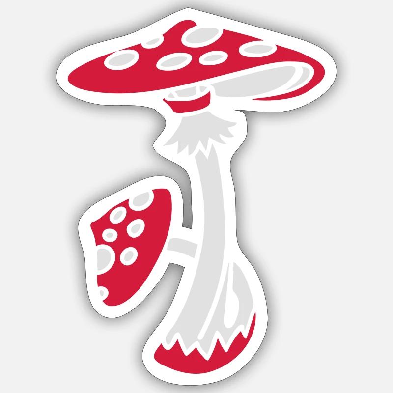 Fly agaric, Toadstool, Magic Mushroom, Psychedelic Sticker size S (10 x 10 cm)