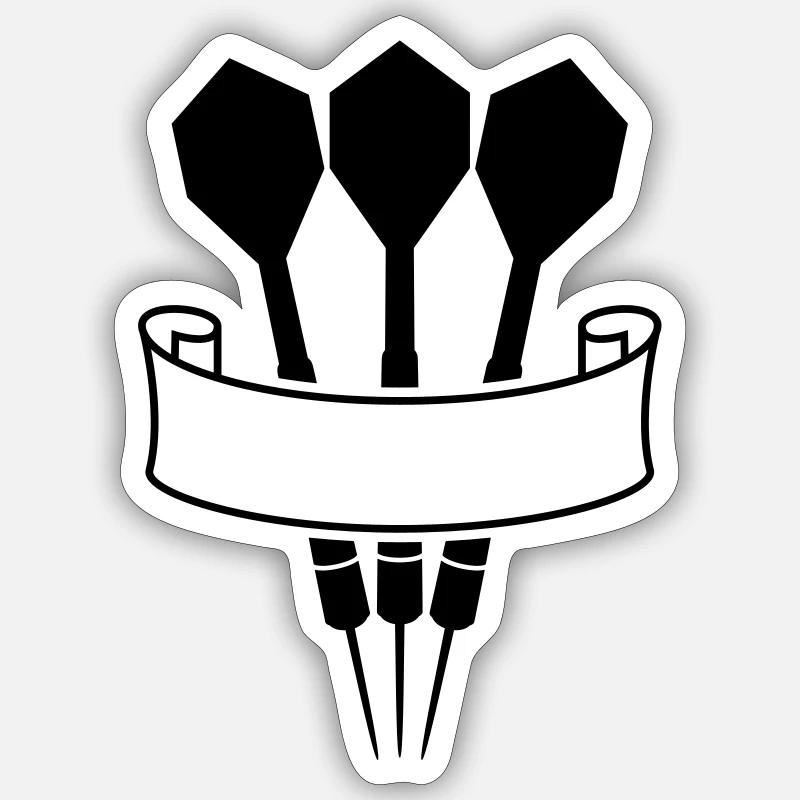 Dart Banner Logo Sticker Größe S (10 x 10 cm)
