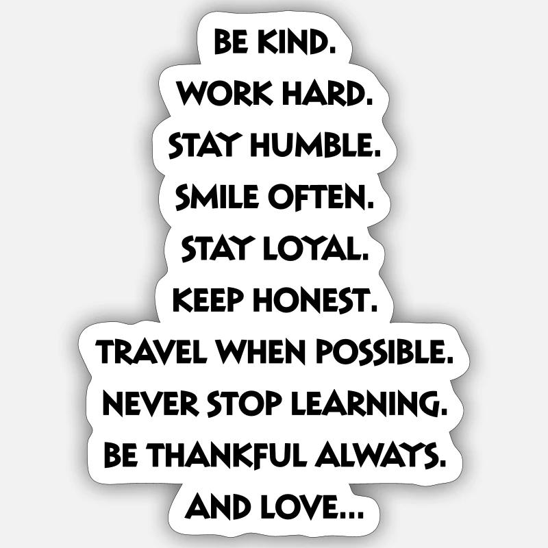 Words Of Wisdom - Sticker taille S (10 x 10 cm) - blanc mat