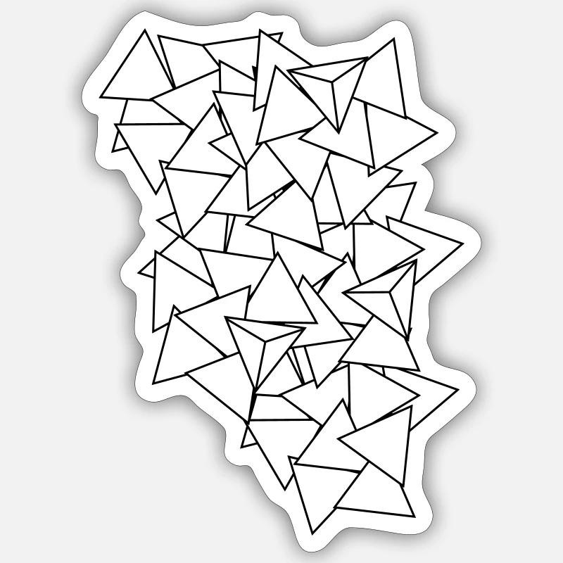 triangles - Sticker Größe S (10 x 10 cm) - Mattweiß