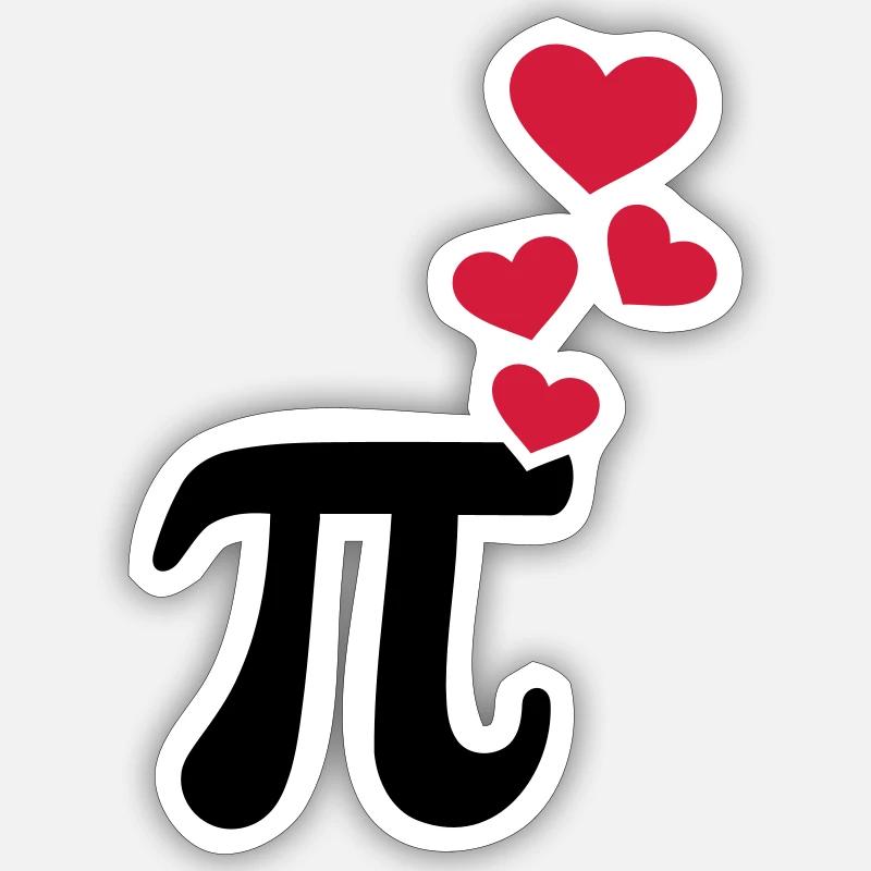 Pi - Sticker taille S (10 x 10 cm) - blanc mat