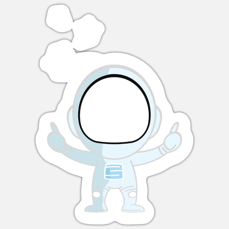 Space - Sticker size S (10 x 10 cm) - white matte