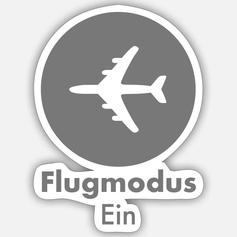 Flugmodus Sticker Größe S (10 x 10 cm)