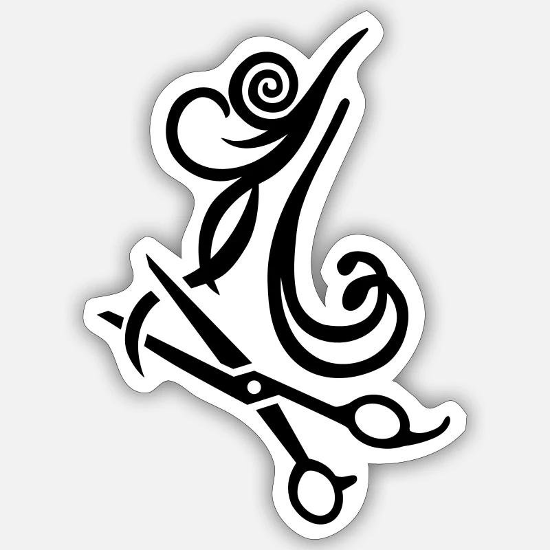 Coiffeur Sticker taille S (10 x 10 cm)