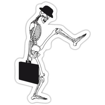 Lustiges Der Tod geht albern Bild - Sticker Größe S (10 x 10 cm) - Mattweiß - Vorne
