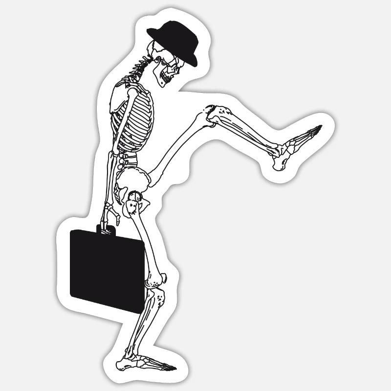 Lustiges Der Tod geht albern Bild Sticker Größe S (10 x 10 cm)