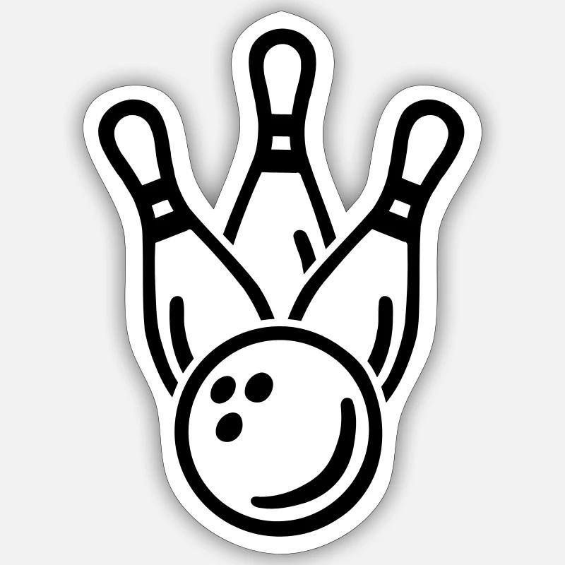 Bowling Sticker size S (10 x 10 cm)