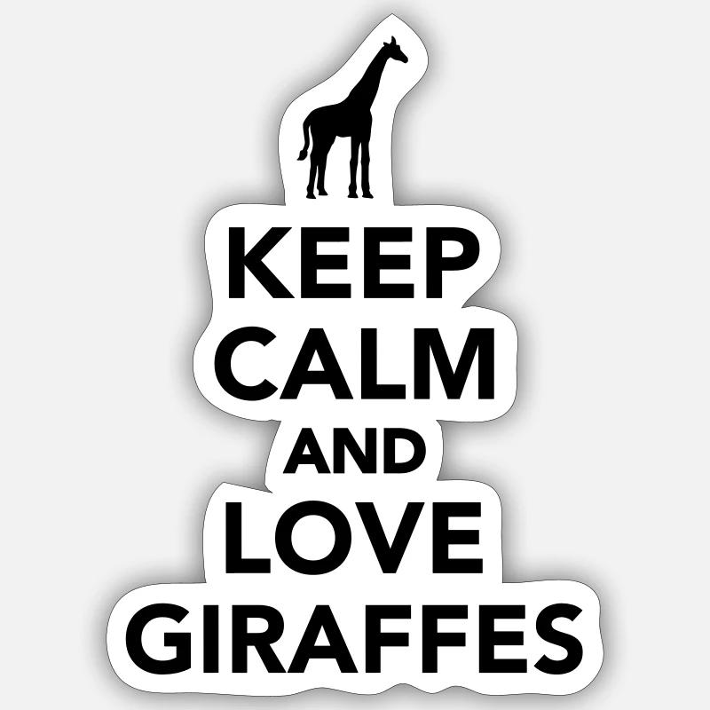 Giraffe - Sticker Größe S (10 x 10 cm) - Mattweiß