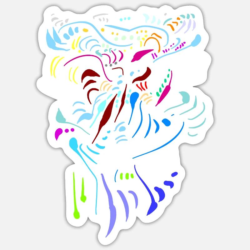 TRIBALE 30 05 - Sticker taille S (10 x 10 cm) - blanc mat