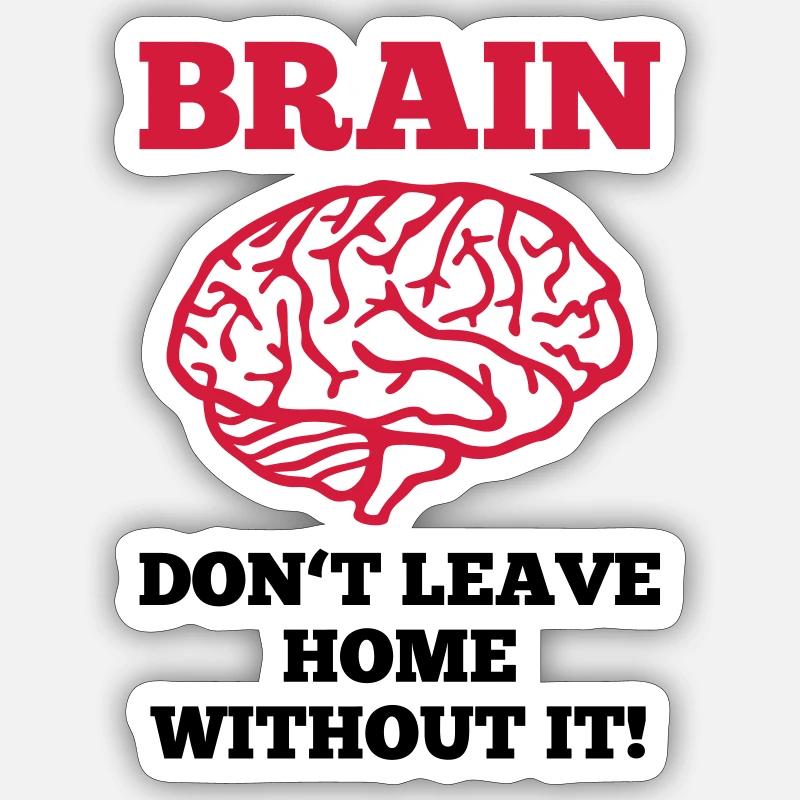 Cerveau Sticker taille S (10 x 10 cm)